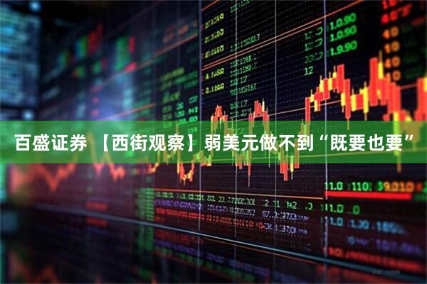 百盛证券 【西街观察】弱美元做不到“既要也要”