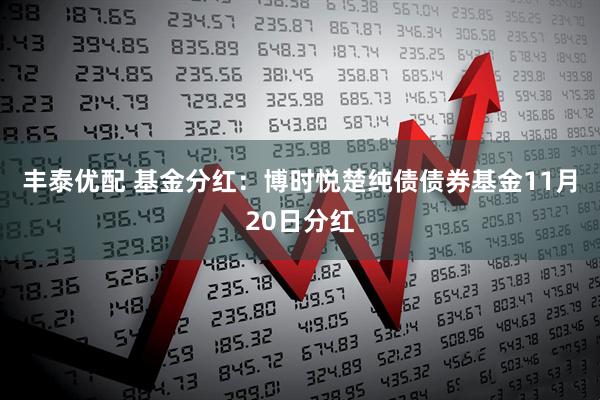 丰泰优配 基金分红:博时悦楚纯债债券基金11月20日分红